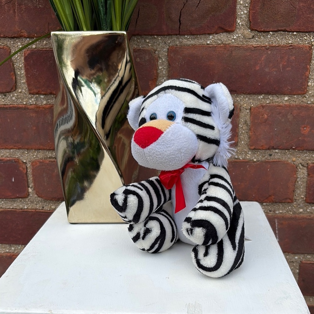 Black and White Stuffed Panda Toy - 8.5 in